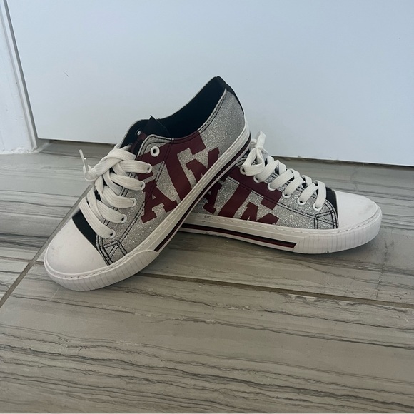 Foco Texas A&M Glitter Sneakers 9 - Picture 1 of 10